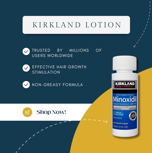 Kirkland Lotion 5% 3 mois pour les hommes