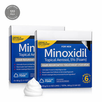 Espuma de Minoxidil 5% 12 Meses Para Hombres