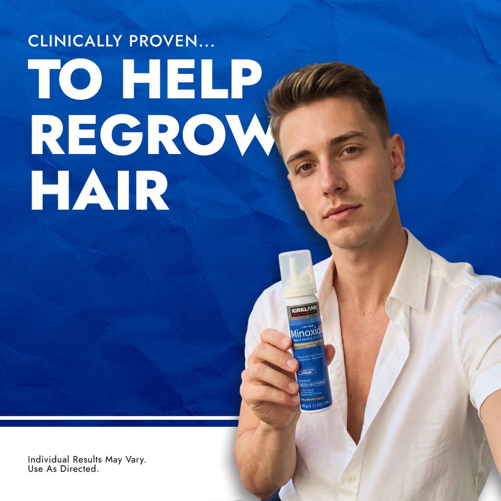 Minoxidil Schuim 5% 1 Maand Voor Mannen