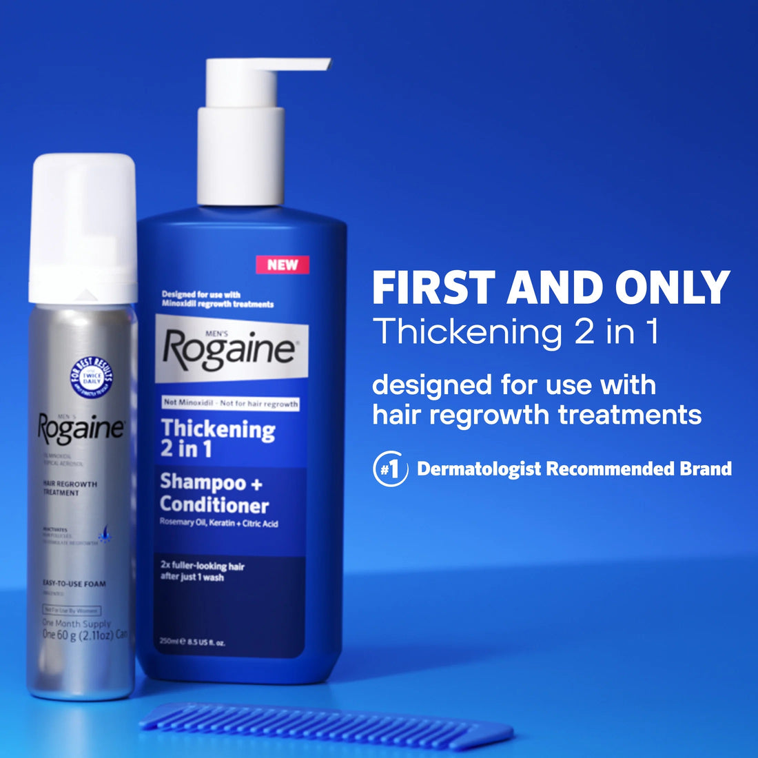 Men's ROGAINE Hair Thickening 2 in 1 Shampoo + Conditioner